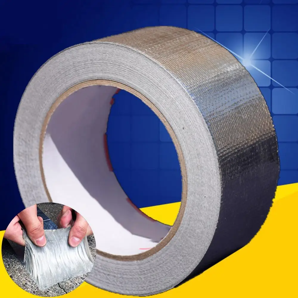 25m Aluminum Foil Butyl Rubber Tape Self Adhesive Waterproof For Roof Pipe Repair Caulking Super Fix Duct | Обустройство дома