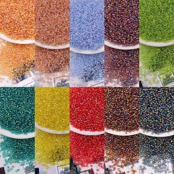 

1680Pcs/Bag 1.5mm Glass Seed Czech Beads 15/0 Small Round Spacer Loose Bead for DIY Jewelry Making Earrings Bracelet Accessories