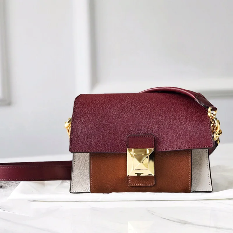 Роскошная брендовая кожаная сумка для путешествий Роскошная брендовая кожаная сумка для путешествий Сумка-конверт на одно плечо - Цвет: Красный