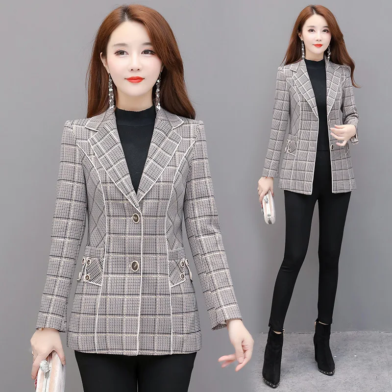 

Short Small Suit Coat Women's 2019 Autumn New Style Elegant Korean-style Casual Versatile Long Sleeve Graceful Tops Fashion