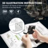 CubicFun 3D Puzzle for Adults LED Pirate Ship, Large Queen Anne's Revenge Desk Puzzles, DIY Model Building Kits Toys For Teens 4