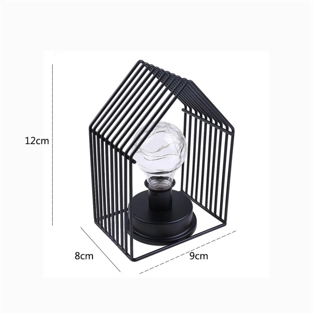 Creative Holiday Retro Iron Art Minimalist Hollow Table Lamps Reading Lamp Night Light Bedroom Desk Lighting Home Decoration
