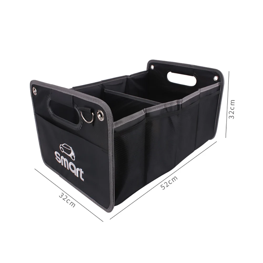 Foldable black storage box bag Oxford cloth storage bag for Smart Fortwo Forfour 453 451 car model car accessories net bag