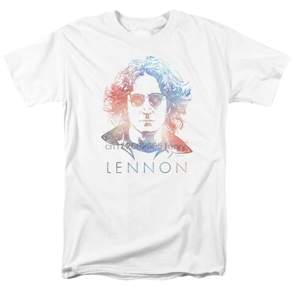 Цветная Лицензированная футболка для взрослых от John Lennon модные летние прямые