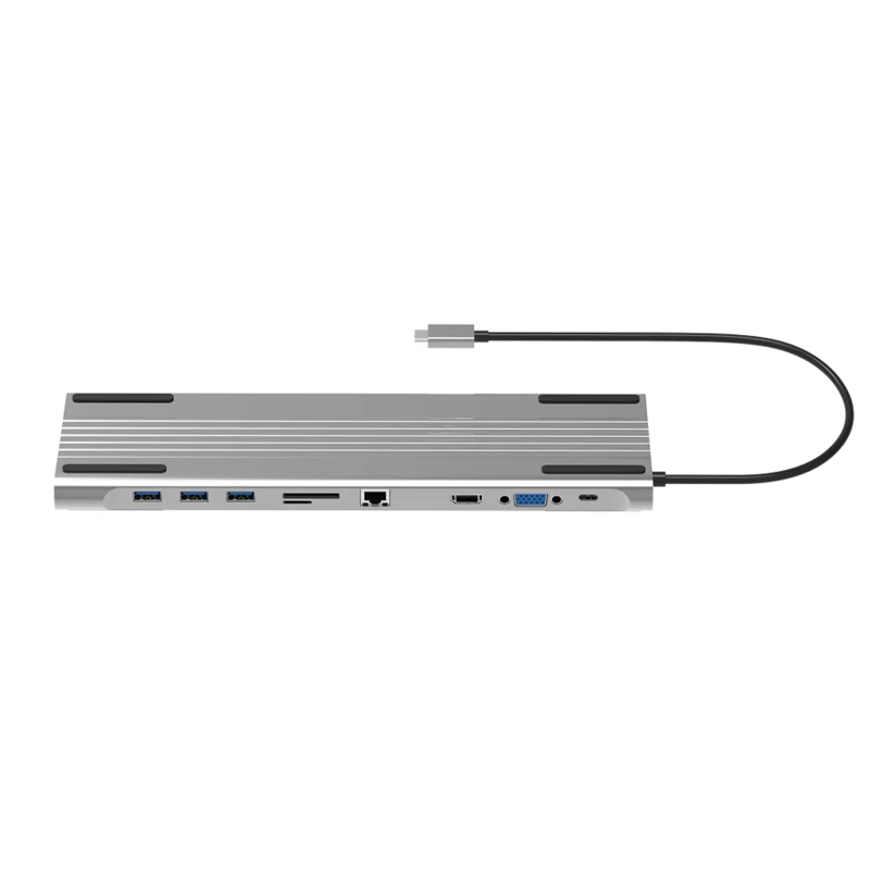 Док станция Bakeey 10 в 1 адаптер для сетевого порта RJ45 с 3 USB портами 0 Type C 4K HDMI 1080P