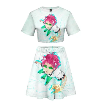 

The Disaster of Qi Mu Nanxiong 2 Piece Set Women 2020 Summer T-Shirt Top + Skirt Suits Two Piecessummer Clothes for Women Short