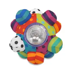 Многокраевая детская игрушка-колокольчик, пластиковая контактная безопасная зеркальная и цветная бусина, 3D погремушки, игрушка