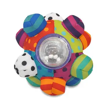 

Multi-edge Baby Hand Catch Bell Ball Plastic Contact Safety Mirror and Color Bead 3D Rattles Montessori Toy Kids Toys