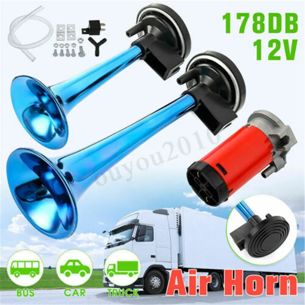 AllRight 150DB Super Loud 12V Single Trumpet Air Horn Compressor Truck Lorry Boat Train