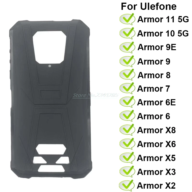 Чехол-накладка для смартфонов Ulefone (черный чехол ТПУ) силикон 5G 8 7 6 6E X8 X6 X5 X3 X2 |