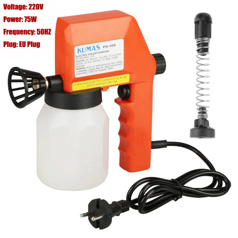 Новый Электрический распылитель краски 220 В большой емкости без воздуха ручной