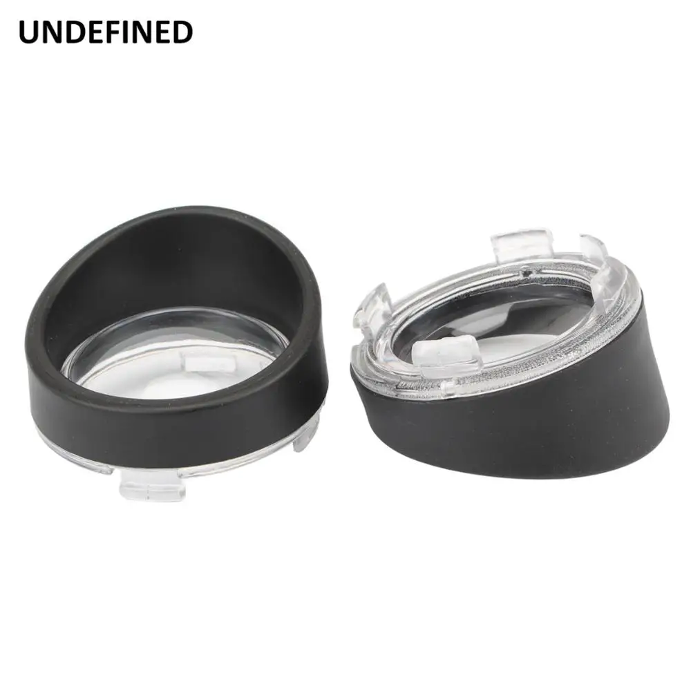 2pcs Matte Black Motorcycle Turn Signal Light Lens Cover Bezel Visor Bullet For Harley Touring Sportster XL883 1200 Dyna Softail