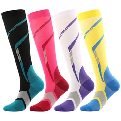 2021 New Men's Cycling Natural Hiking Running Diabetes Marathon Compression Stockings Varicose Veins Men's Seamless Socks run