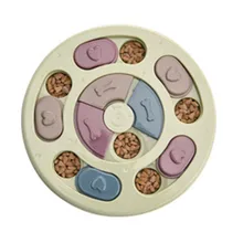 Собака Еда медленный подающий диск Анти-удушье круглый Фидер Пластик интерактивная игрушка-головоломка высокого качества Материал