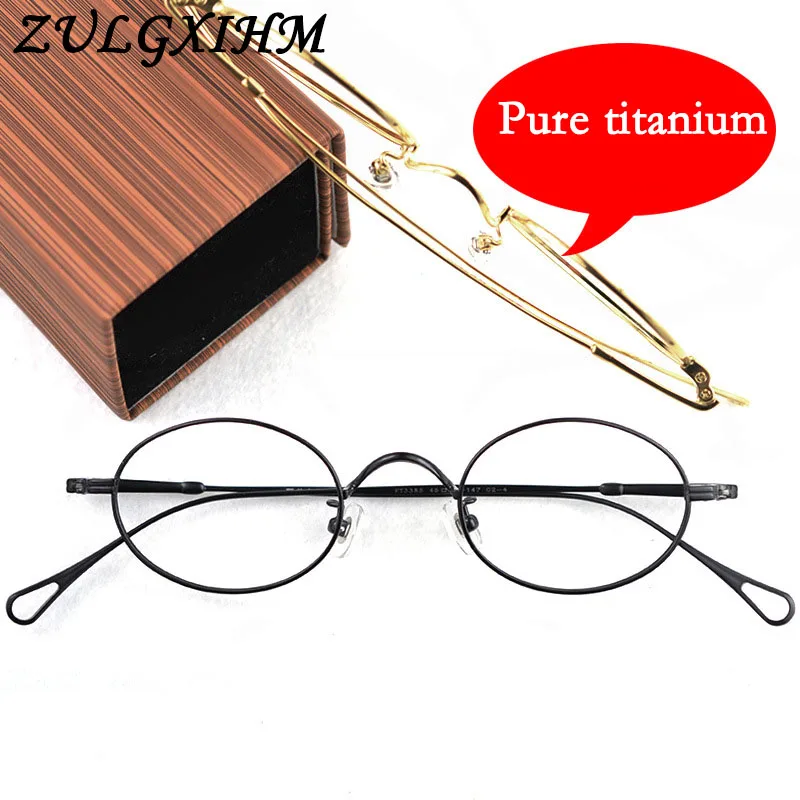 

New Vintage Men Ultralight Titanium Glasses Frame Round Women Luxury Myopia Prescription Optical Eyeglasses Frame Eyewear