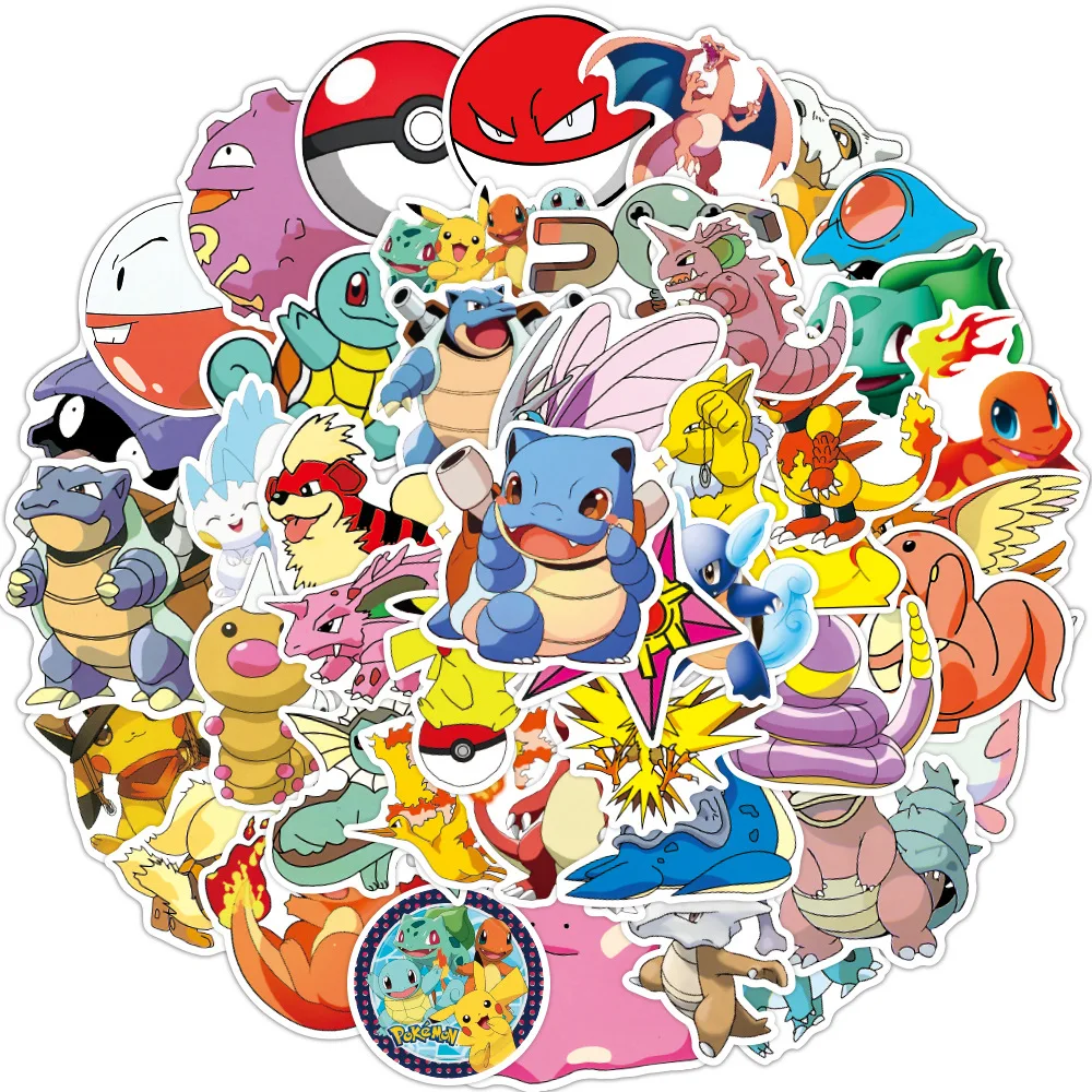 Новые Стикеры Pokemons для багажа скейтборда телефона ноутбука мотоцикла велосипеда