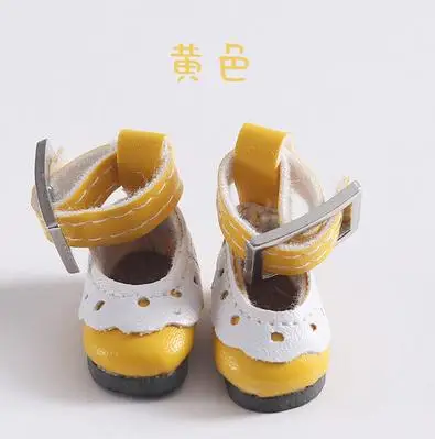 Новинка 2,7 см кукольная одежда милая обувь из искусственной кожи для 1/12 bjd, obitsu11, mollys, ob11 кукольная одежда аксессуары для кукол - Цвет: yellow