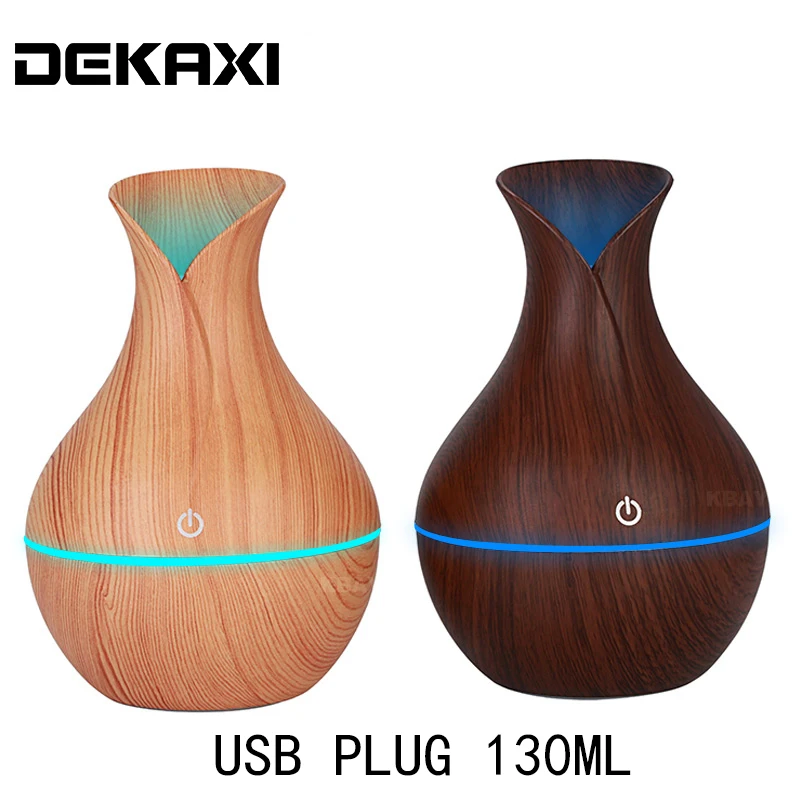 

DEKAXI 130ML Mini USB Ultrasonic Air Humidifier Aroma Essential Oil Diffuser Mist Maker with LED Night for Home Ofiiice