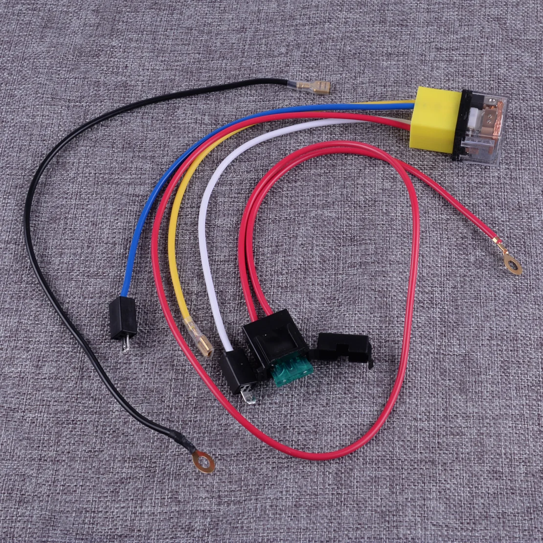 

DWCX Universal 12V Auto Accessories Electric Air Horn Relay Wiring Harness Connector Set Fit for Car Truck Van
