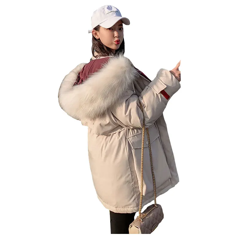 

Fur Coat Hooded Winter Down Coat Jacket Thick Warm Loose Cotton padded Wadded Parkas Casaco Feminino Abrigos Mujer Invierno 01