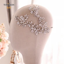 TOPQUEEN HP271 Роскошный прозрачный кристалл, свадебный головной убор ручной работы, свадебные украшения для волос, аксессуары для волос