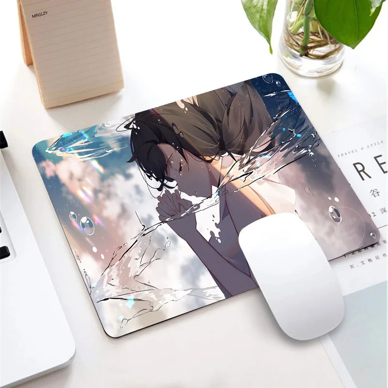 

Weathering with You Anime Small Rubber Mouse Pad Gaming Accessories Kaeyboard Pad Hina Desk Mat Desktop MousePad Gamer for LOL