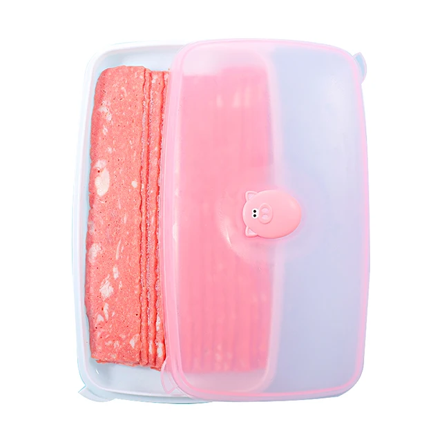 Joie Creative Oink Bacon Friss Hüvely Tartó Hűtőszekrény Fagyasztás Élelmiszer-Minőségű Műanyag Ételek Lezárt Konténer - Image 5