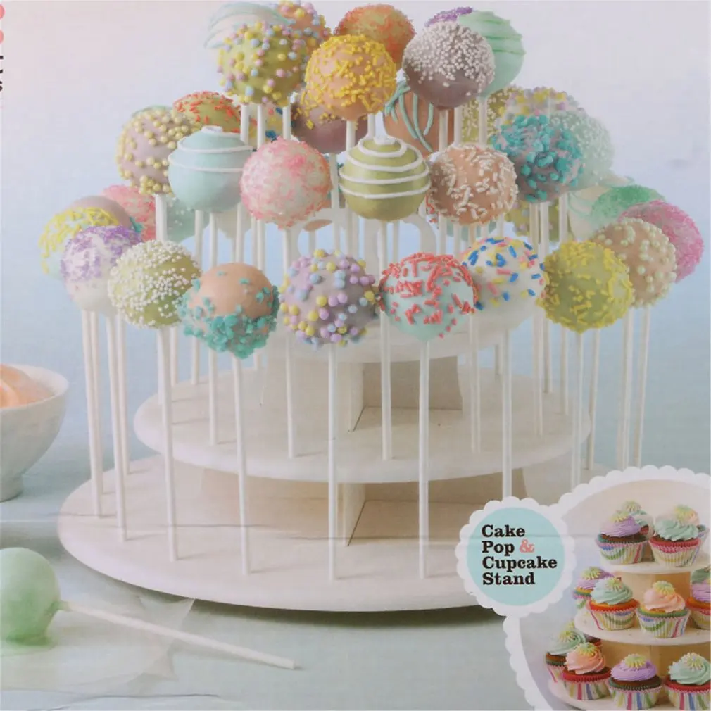 

Plastic Cupcake Lollipop Stand Birthday Party Cake Stand Wedding Table Stand Multi-Layer Dessert Table Display Shelf