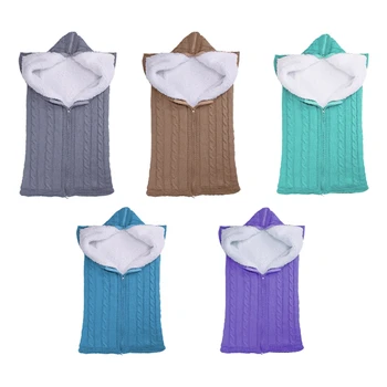 

Unisex Newborn Baby Knitted Zipper Blanket Swaddle Wrap Sleeping Bag Sleepsack A2UB