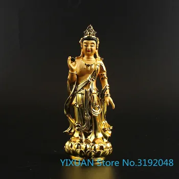 

Solar bodhisattva moonlight bodhisattva Buddha statue of the three eastern saints two waiter resin gold-plated small Buddha stat