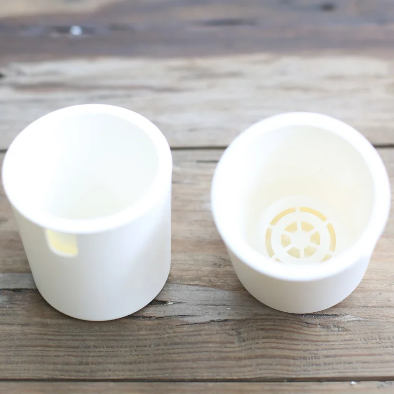 Белый круглый пластиковый цветочный горшок WHISM двухслойные горшки для растений