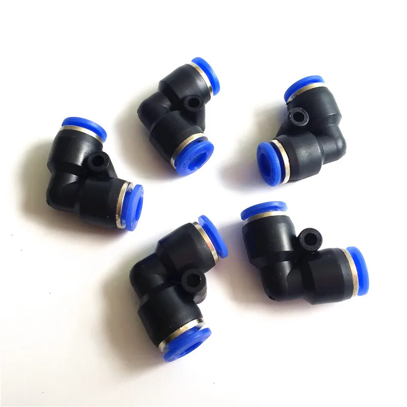 H153 Slip Lock 6mm Quick Elbow Connectors 90 Degree Butt Pneumatic Pipe Fittings Low Pressure 0-15bar L 100Pcs/lot | Дом и сад