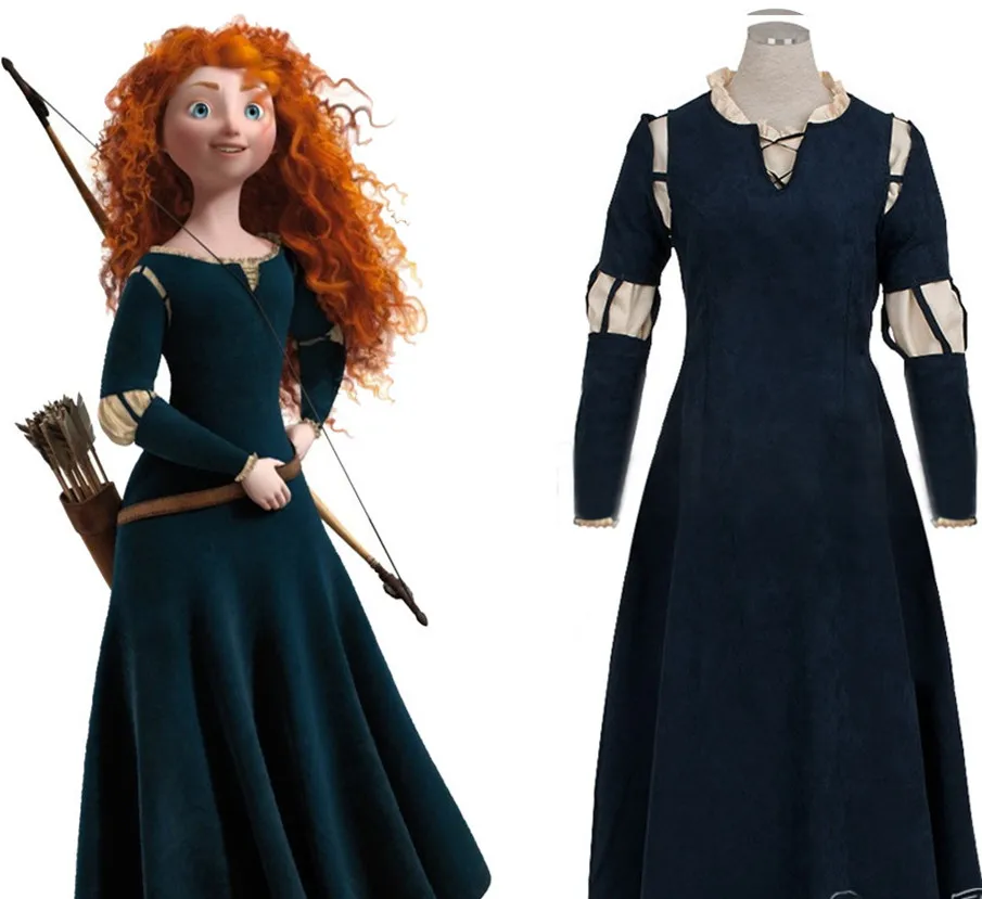 

Brave Merida Dresses cosplay Princess Merida Cosplay Costume Halloween Costumes Lady Cartoon Anime Dress Uniform