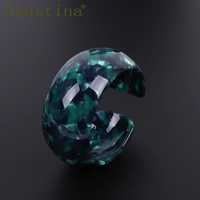 Fashion Acrylic Leopard Resin Bracelets For Women Colorful Bangles Resin Cuff Charms Bohemian Punk Elegant Jewelry bangle bracelet