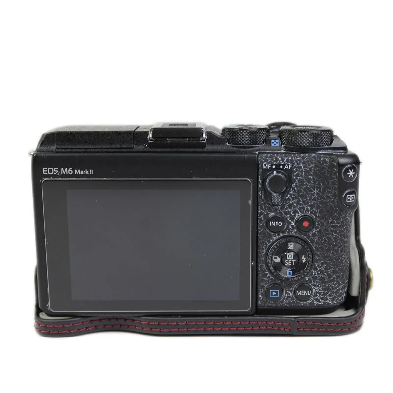 Основание камеры для Canon EOS M6 Mark II PU материал камера куртка протектор Нескользящая крышка