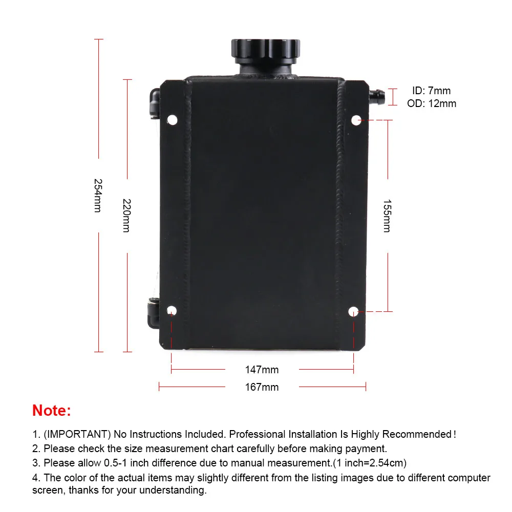 Universal 2L Alloy Engine Oil Fuel Gas Catch Can Breather Tank Bottle Coolant Radiator Overflow Tank oil catch can radiator coolant tank