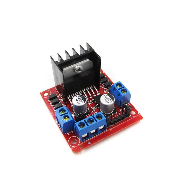 

1PCS L298N Dual Stepper Motor Driver Controller Board Module RED Dual H-Bridge Electronics Tantalum Capacitor for Arduino