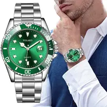 Reloj para hombre, nuevo reloj de negocios de lujo, reloj de esfera verde resistente al agua para hombre, reloj de pulsera para hombre, reloj Masculino