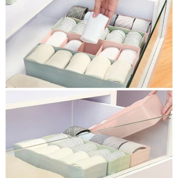 

5 Lattice Drawer Storage Box Candy Color Underwear Bra Sock Tie Plastic Container Storage Boxes Drawer Divider Organizer