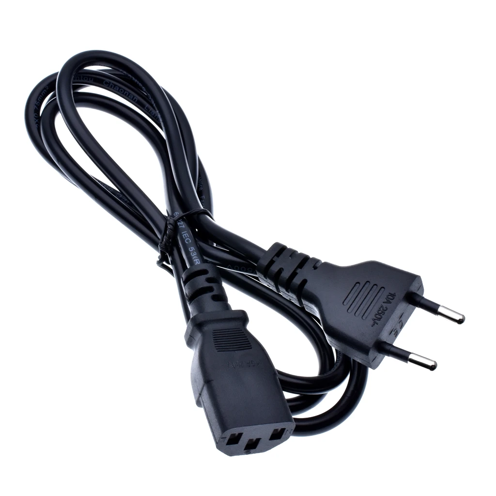 

CEE7/16 Euro 2 pin power cord plug to IEC 320 C13 mains lead cable for Notebook Power Supply Power Cords ,150CM