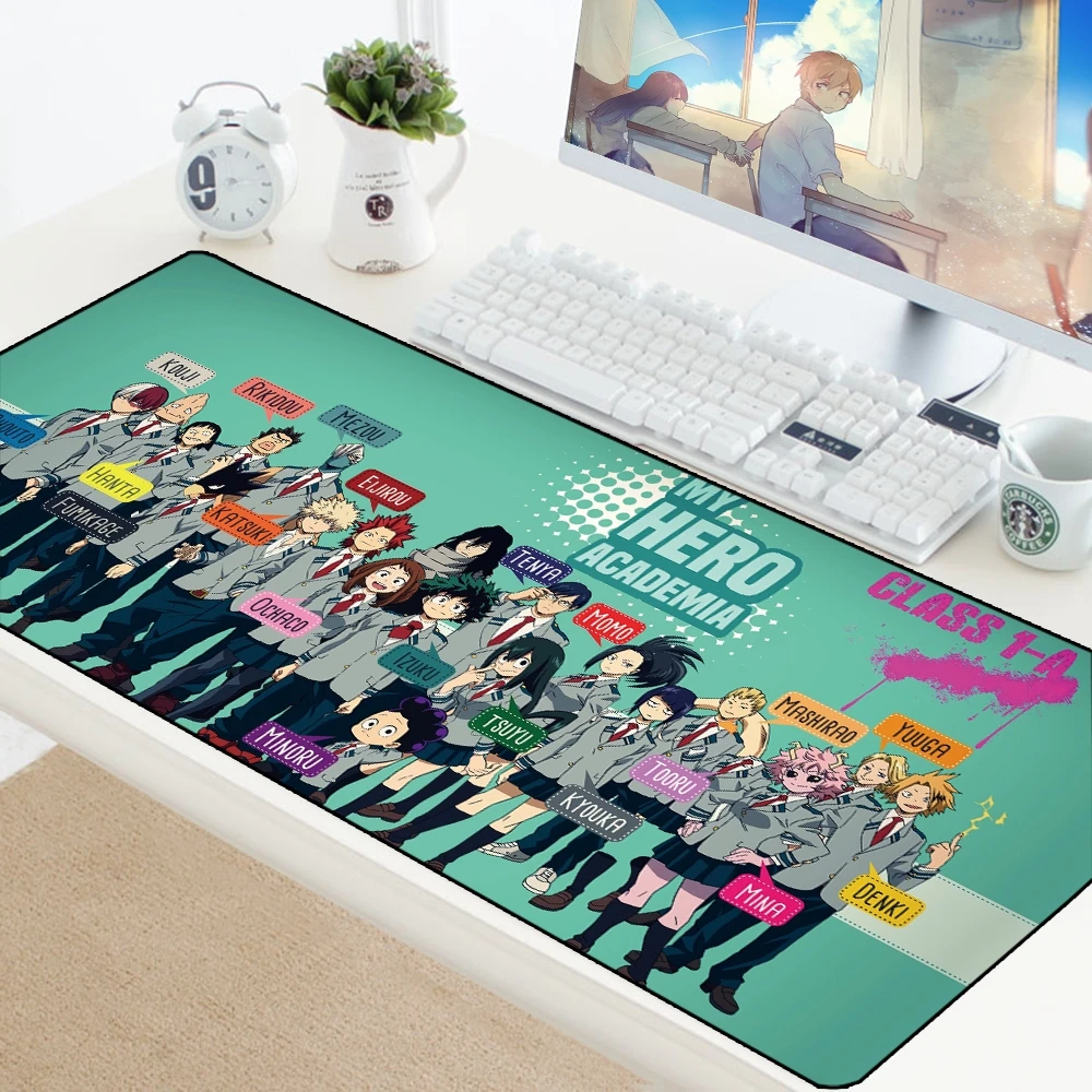 

My Hero Academia Large XL Mousepad Anime Gamer Gaming Mouse Pad Computer Accessories Big Keyboard Laptop Padmouse Speed Desk Mat