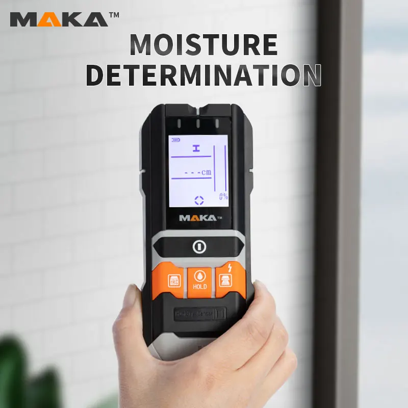 4 In1Multifunctional Digital Detector Waterproof Moisture Metal Wood Detector AC Voltage Wire Finder LCD Backlit Display MAKA