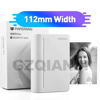 

Photo Printer Paperang Max 112mm Mini Pocket Thermal Printer Portable Thermal Bluetooth Printer For Android iOS Phone Windows