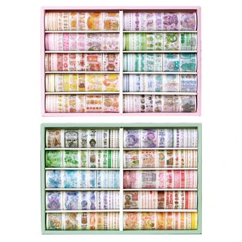 

100pcs/pack Cartoon Washi Tapes Scrapbooking Hand Account Decorative Sticker DIY Kawaii Masking Adhesive Tape