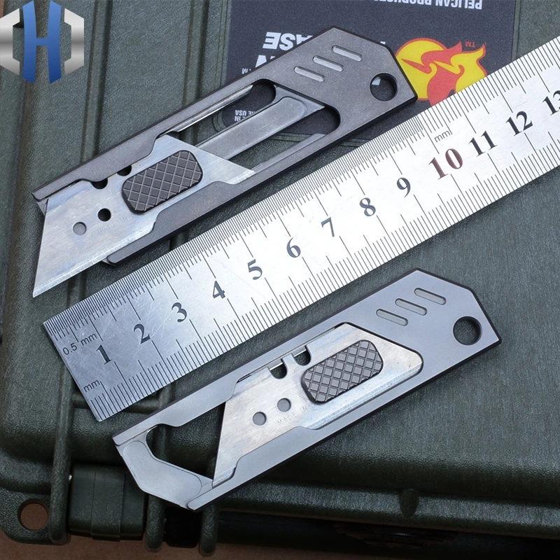  Screwless Titanium Alloy Art Knife Quick Release Mini Sharp Small EDC Multifunction Portable Open B