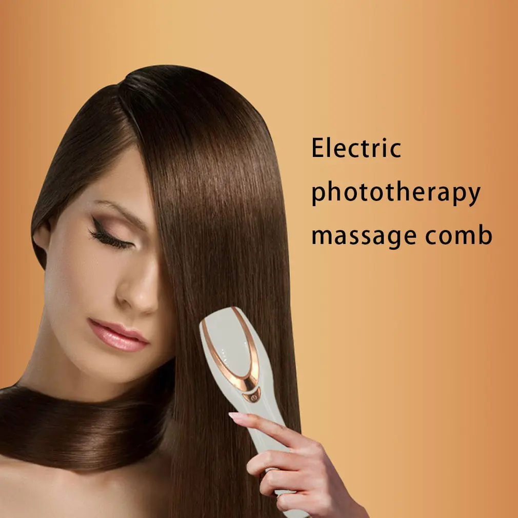 Фототерапия Массажер для кожи головы расческа USB перезаряжаемая электрическая массажная Расческа для роста волос против выпадения волос
