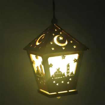 

Crafts Living Room Cute Gift Mini House Shape Garden With LED Light Wall Hanging Home Decor Holiday Bedroom Wood Ornament