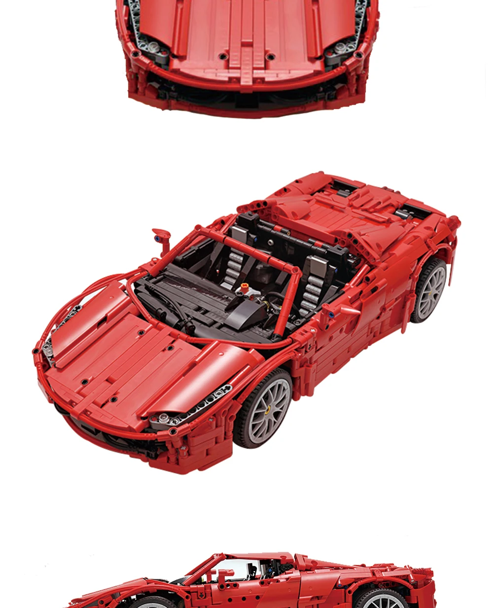 BuildMoc сборка для MOC Lamborghini Audi R8 V10 Ferrarii 458 Строительные блоки Набор игрушек Сделай Сам развивающий подарок детям на день рождения
