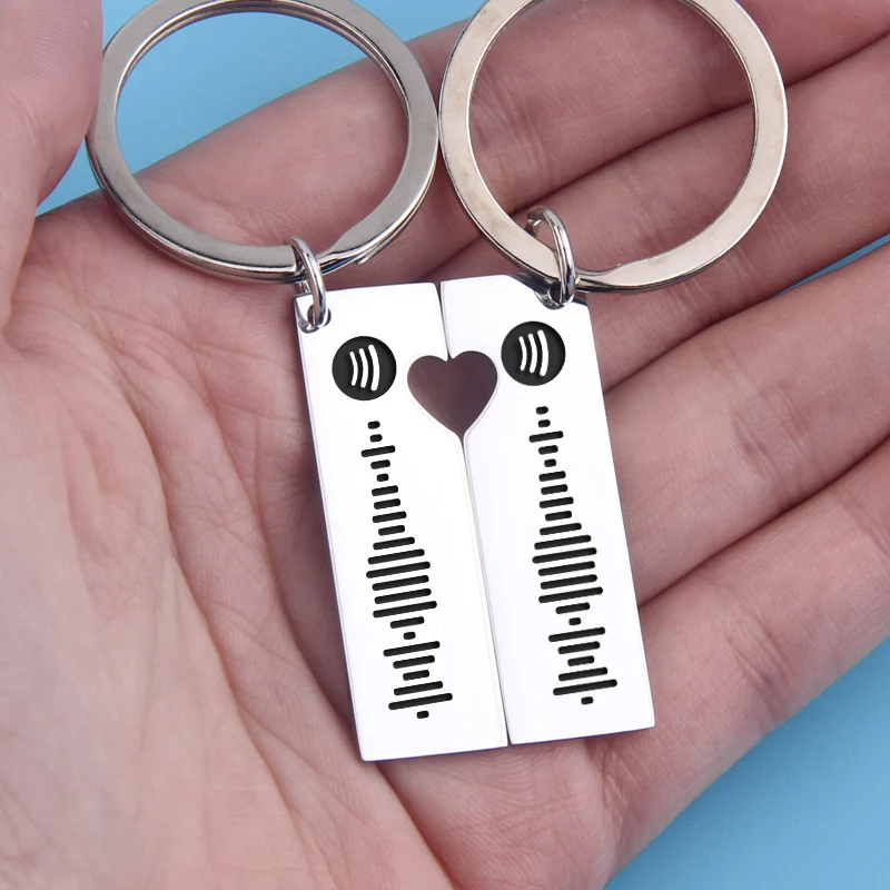 Personalized Song Code keychain Spotify Song Code Custom Spotify Code keyring Spotify keychain scan