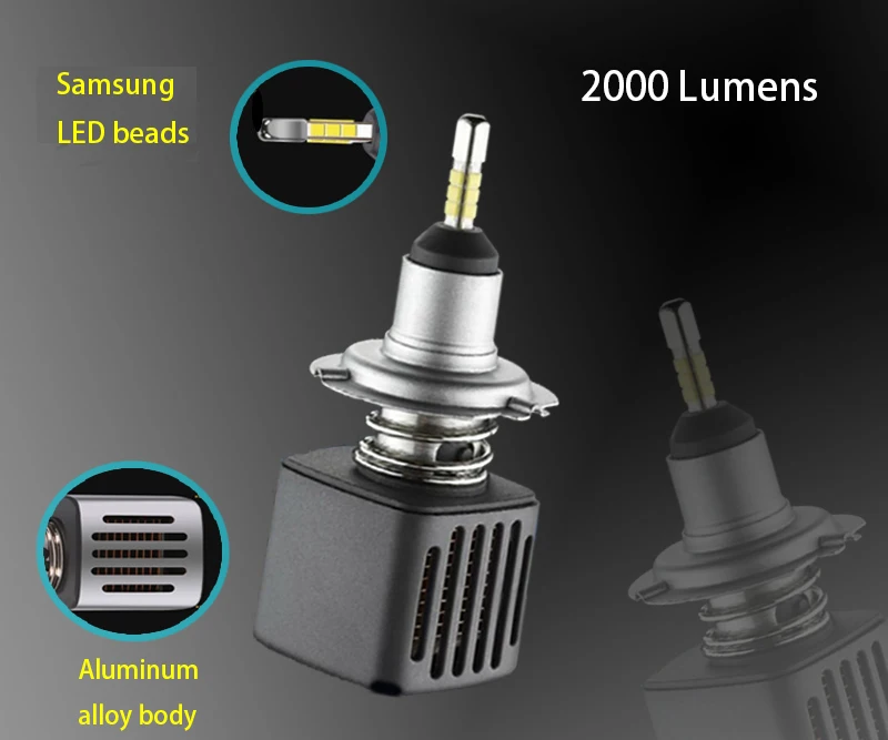 Двигатель SAMSUNG H1 H4 H7 H8 H9 9005 9006 HB3 HB4 6500K белый светильник Авто Headligh 2 шт. автомобилей головной светильник Автомобильные светодиодные лампы для фар